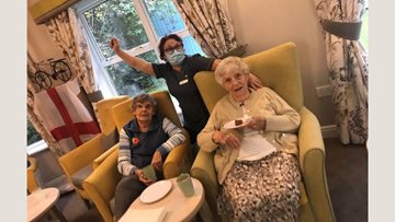 Pontefract care home Residents cheer on England in the World Cup